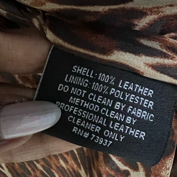 Kenna T Leather Moto Jacket in size L - Picture 9 of 10